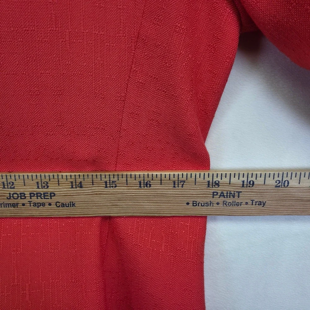 Atrium Skirt Suit Set‎ Women 8P Red Double Breasted Blazer Tweed Classic Office